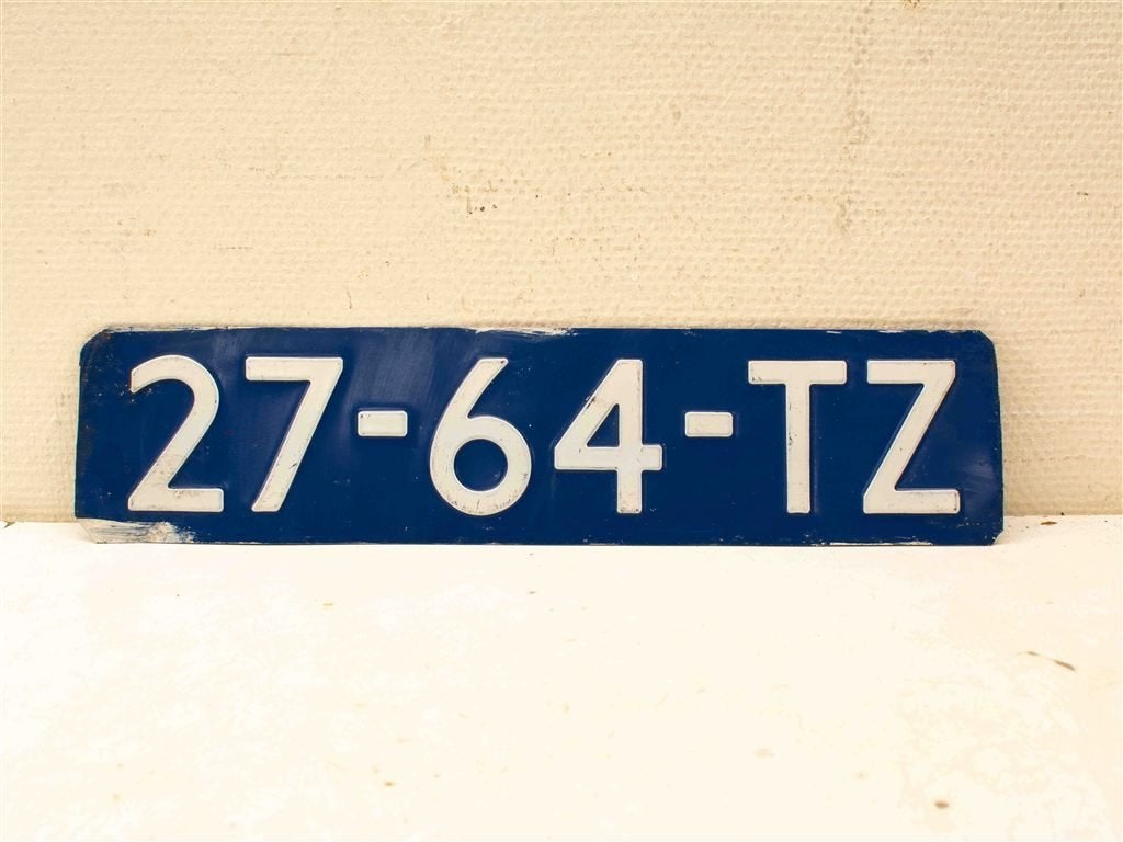 Nummerplaat 37765, Ophalen of Verzenden, Gebruikt
