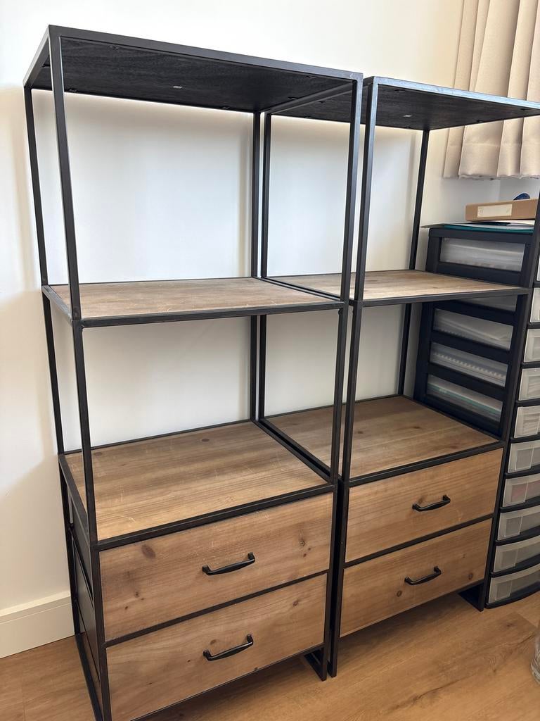 Twee Xenos kasten met lades - 50x40x127 cm, Huis en Inrichting, Kasten | Ladekasten, Ophalen, Overige materialen, 1 of 2 laden