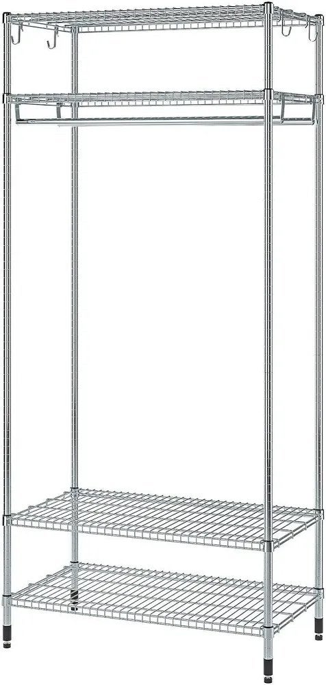 Ikea Omar Rek met kledingroede - Zo goed als nieuw, Ophalen, Met plank(en), 50 tot 100 cm, Zo goed als nieuw