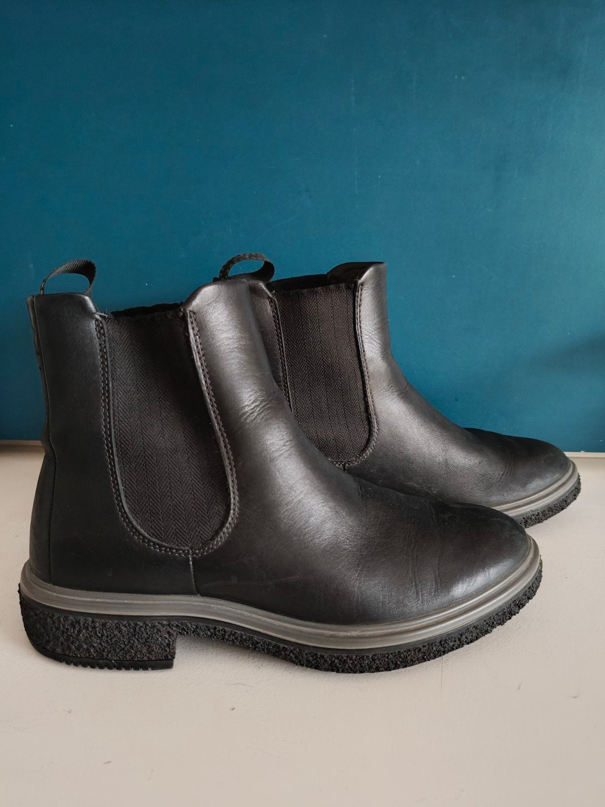 ECCO crepetray hybrid Chelsea boots zwart mt. 40, Ecco, Zwart, Lage of Enkellaarzen, Ophalen of Verzenden