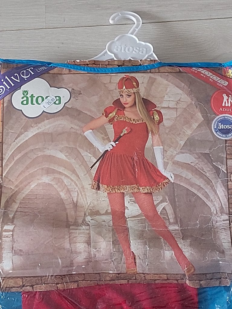 Nieuw: Atosa - Sexy Queen - Maat XS-S, Carnaval, Nieuw, Ophalen of Verzenden, Maat 34 (XS) of kleiner