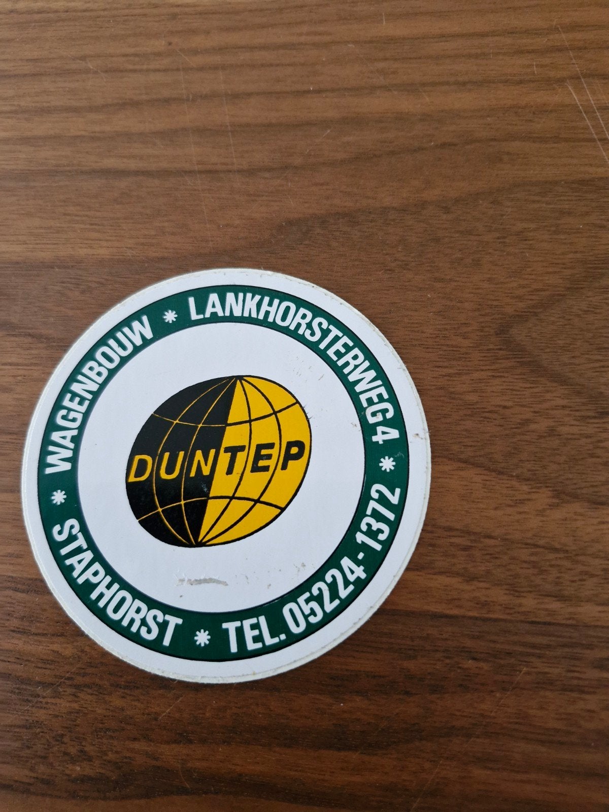 11524 Vintage Sticker Wagenbouw Duntep Staphorst, Ophalen of Verzenden, Gebruikt