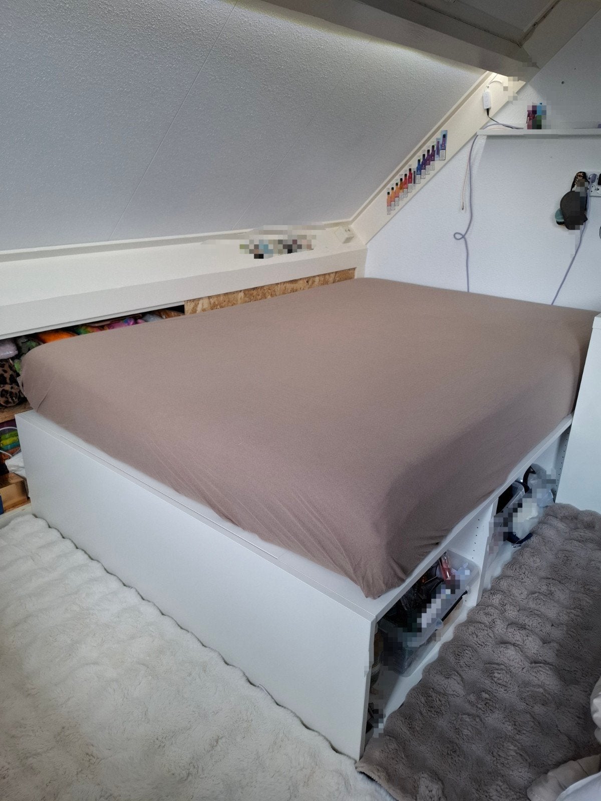 tienerbed 140x200, Ophalen, Gebruikt, Wit, Tweepersoons