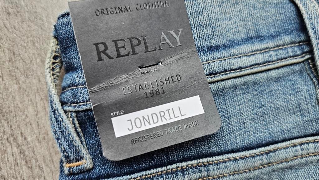 - NIEUWE- REPLAY JONDRILL W32 L34 * 32x34 - skinny - #D3555, Info@replay.com, Blauw, Nieuw, Ophalen of Verzenden