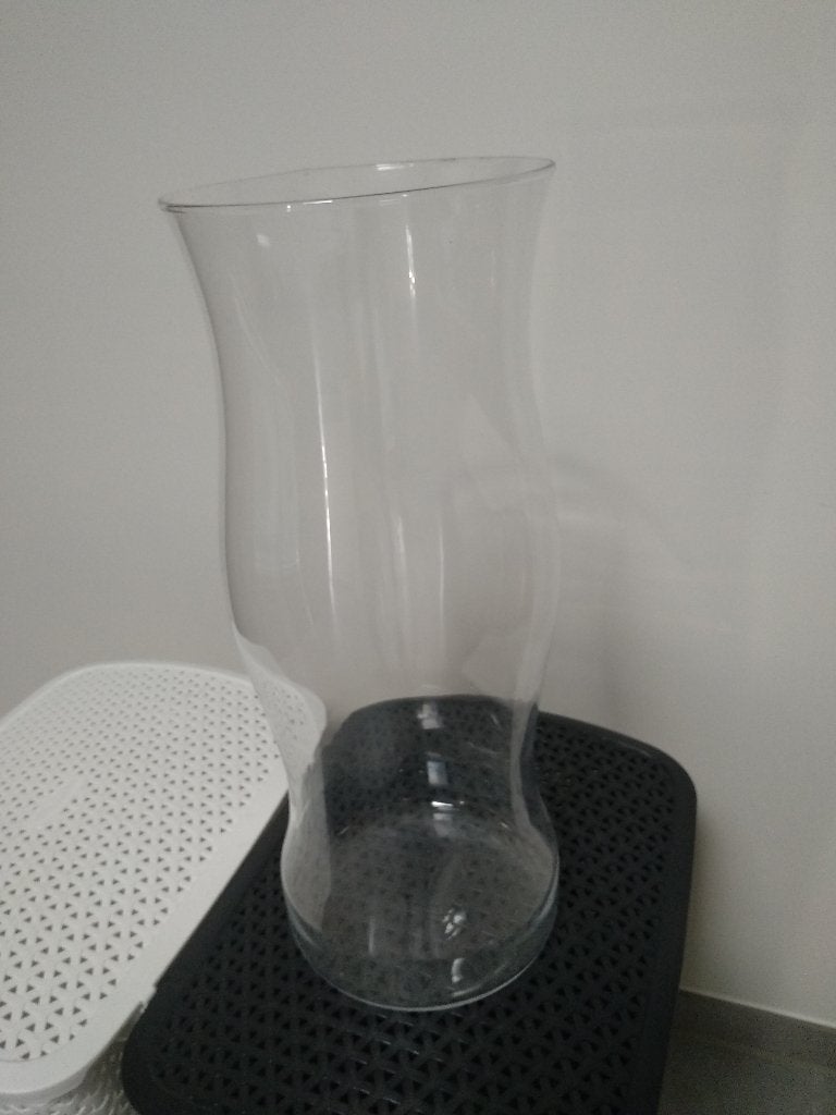 glazen vaas, Ophalen, Gebruikt, Transparant, 45 cm