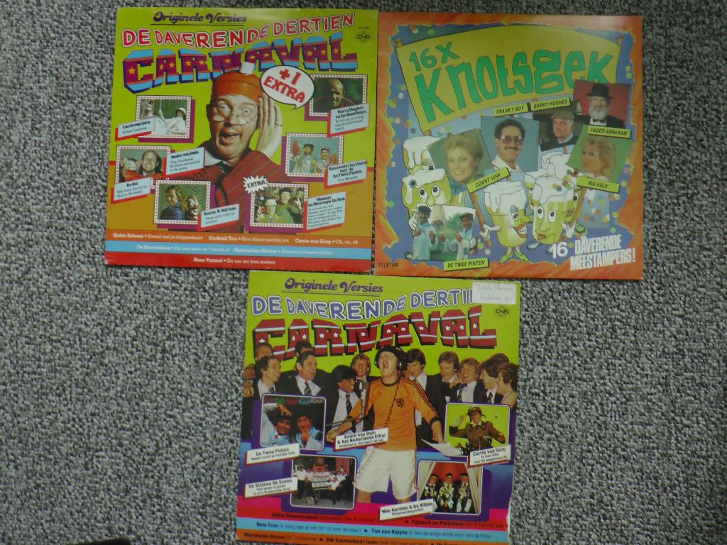 3x Carnaval LP, Gebruikt, 1970 - 1979, 12 inch, Fotohoes