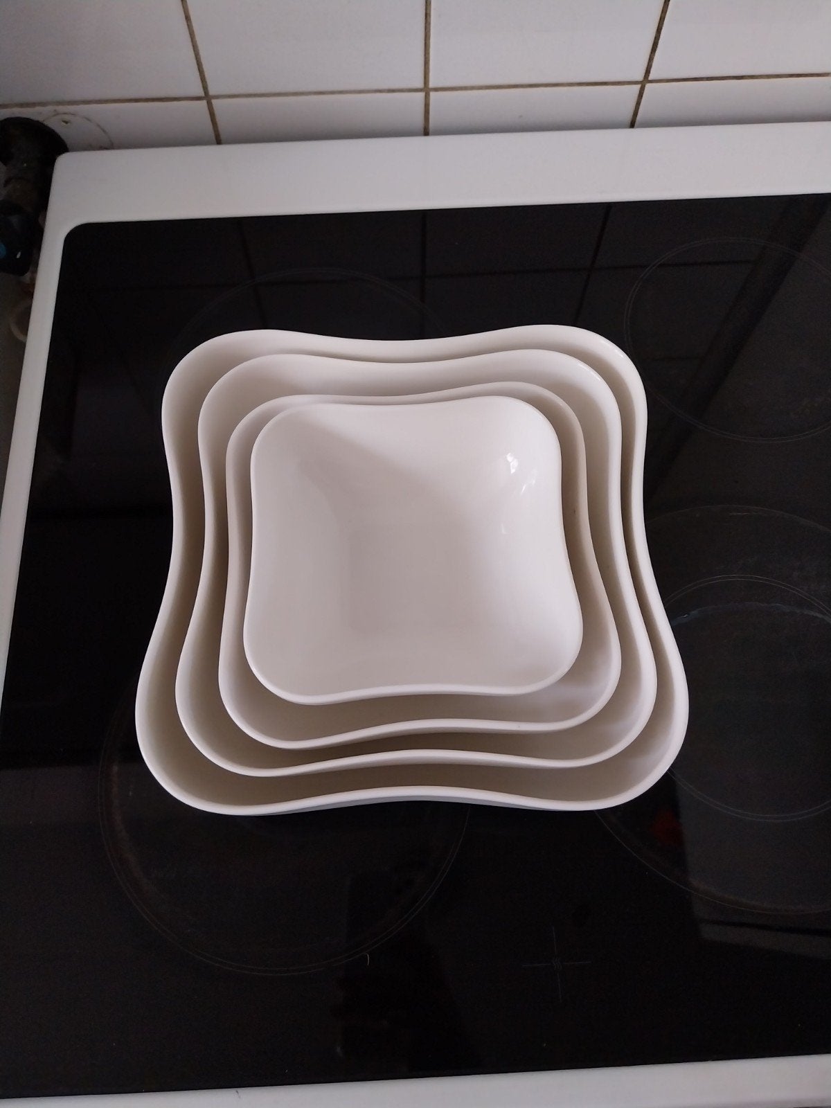 Villeroy & Boch Vivo Nest Schalen Set - Wit Porselein, Porselein of Keramiek, Schaal, Vierkant, Ophalen of Verzenden