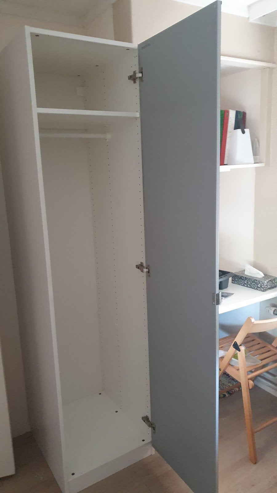 IKEA Pax hangkast wit met spiegeldeur, Ophalen, 200 cm of meer, 50 tot 100 cm, Zo goed als nieuw