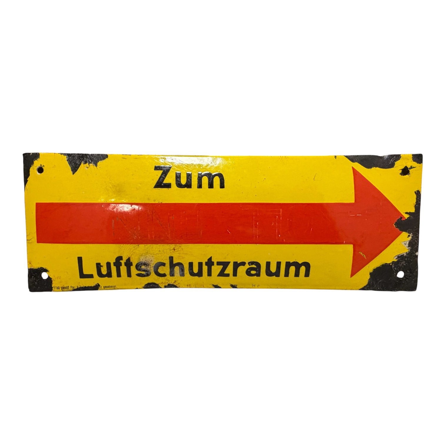 Duits bord Zum Luftschutzraum emaille bord, Verzenden, Duitsland