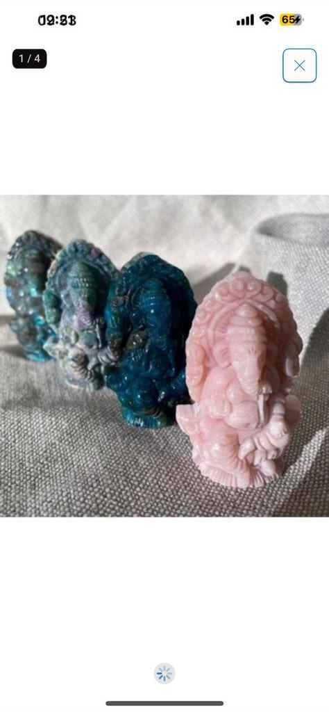 Apatite Ganesha Hindu Deity for focus on future & creativity, Ophalen of Verzenden