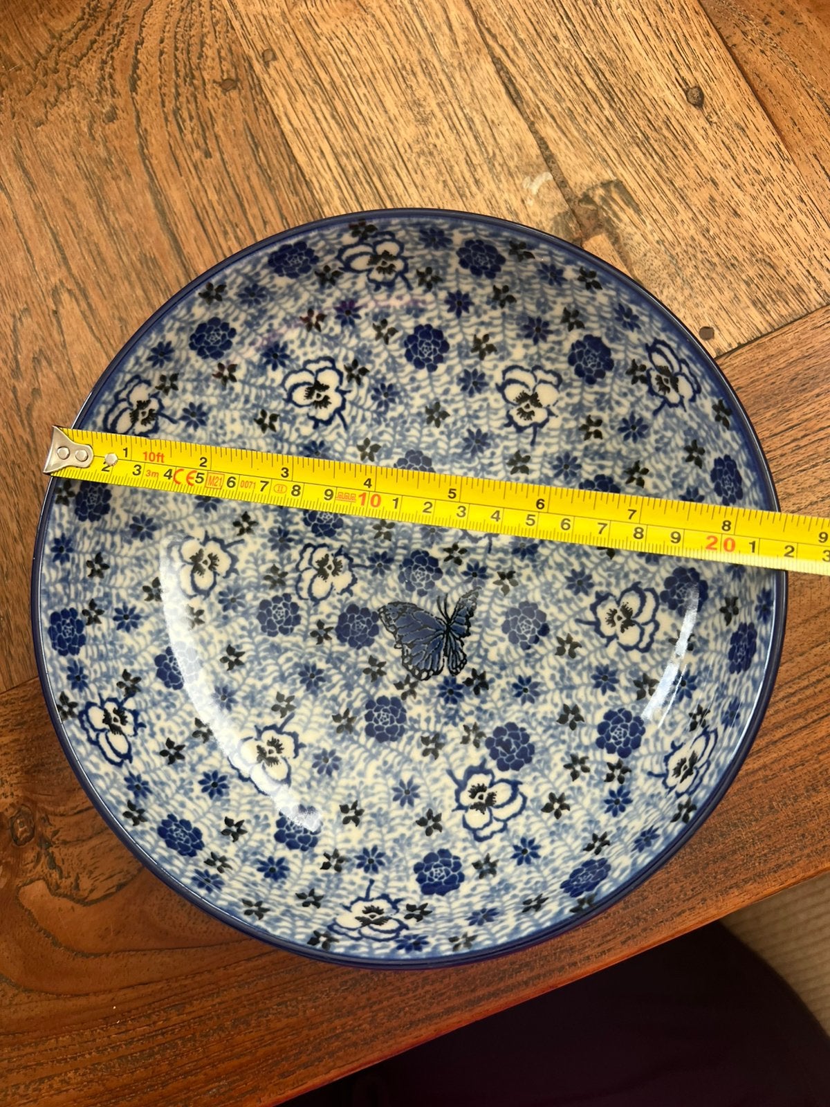 Bunzlau serveerschaal 22,5 cm, Keramiek, Ophalen of Verzenden, Overige stijlen, Schaal of Schalen