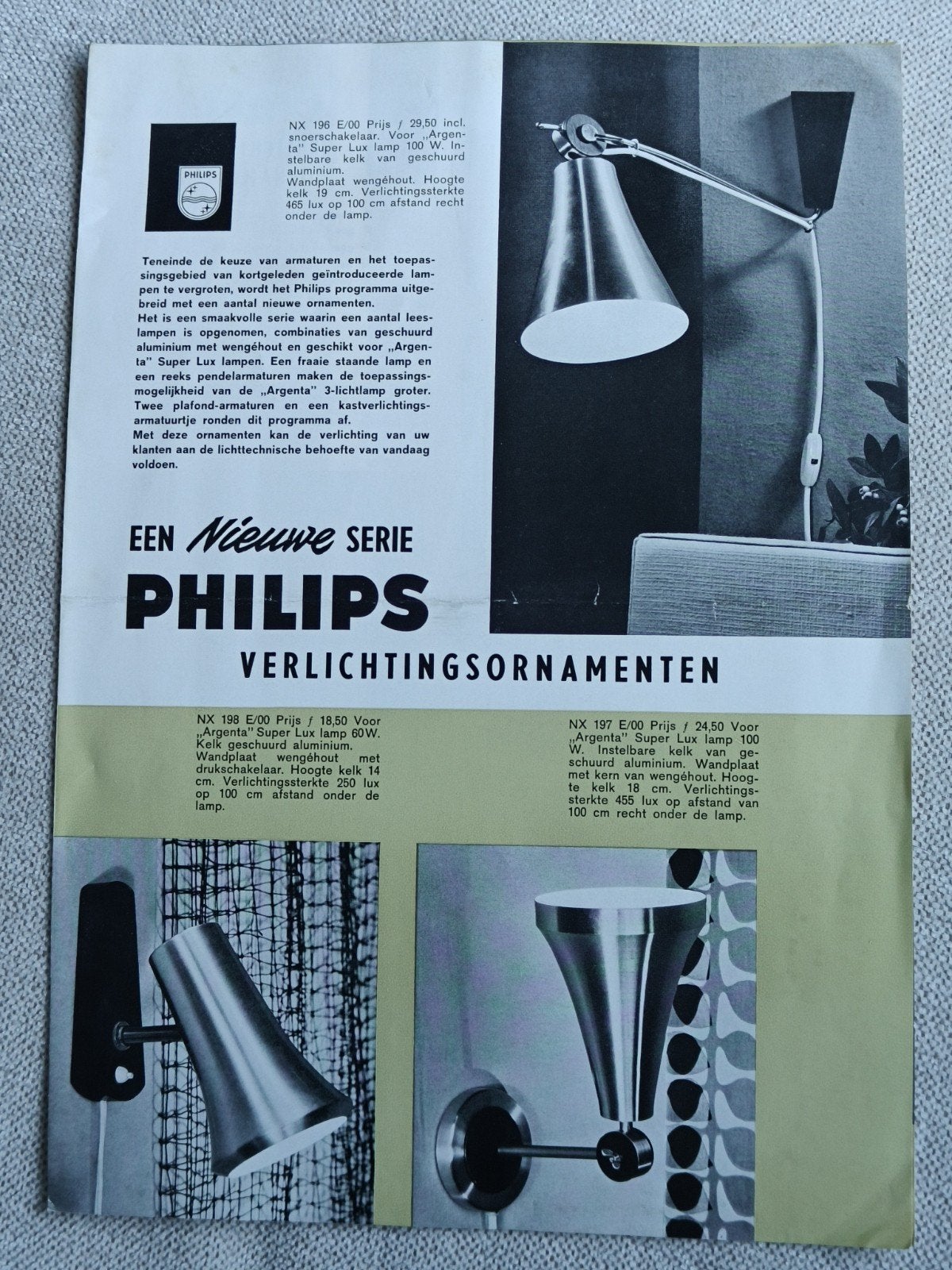 1964, PHILIPS VERLICHTINGSORNAMENTEN, Boeken, Ophalen of Verzenden, Gelezen