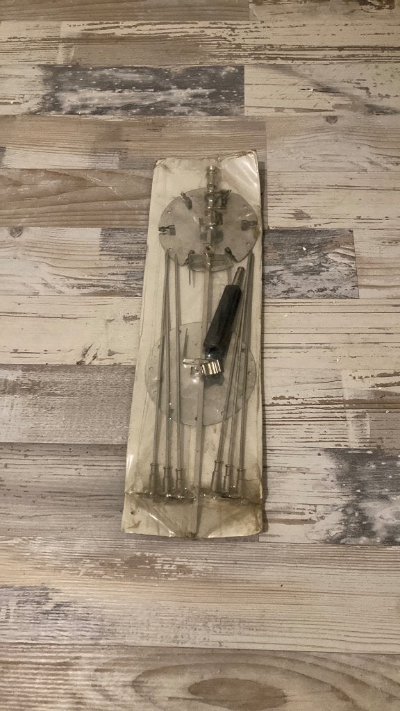 Vintage spit voor een gebraden kip, Overige typen, Ophalen of Verzenden, Nieuw, Metaal