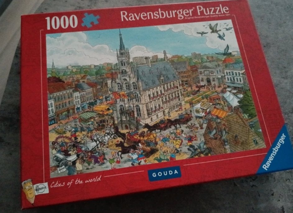 Puzzel ravensburger 1000 stukjes gouda, Ophalen of Verzenden, 500 t/m 1500 stukjes, Zo goed als nieuw
