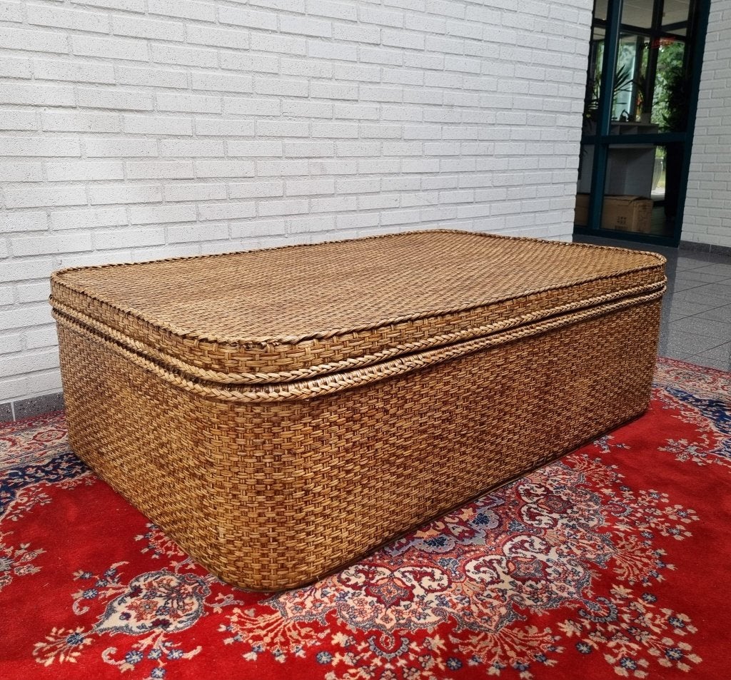 Vlechtmand / salon tafel, Ophalen, Overige materialen, Gebruikt, Rieten