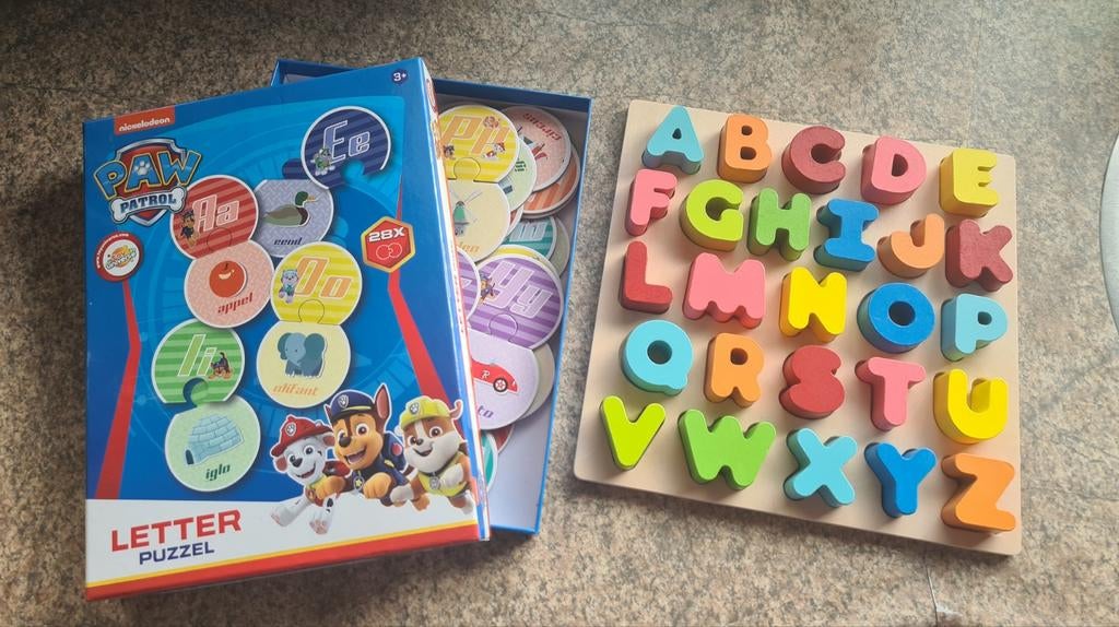 2x letter spelletjes, Kinderen en Baby's, Ophalen of Verzenden, Zo goed als nieuw, Overige typen