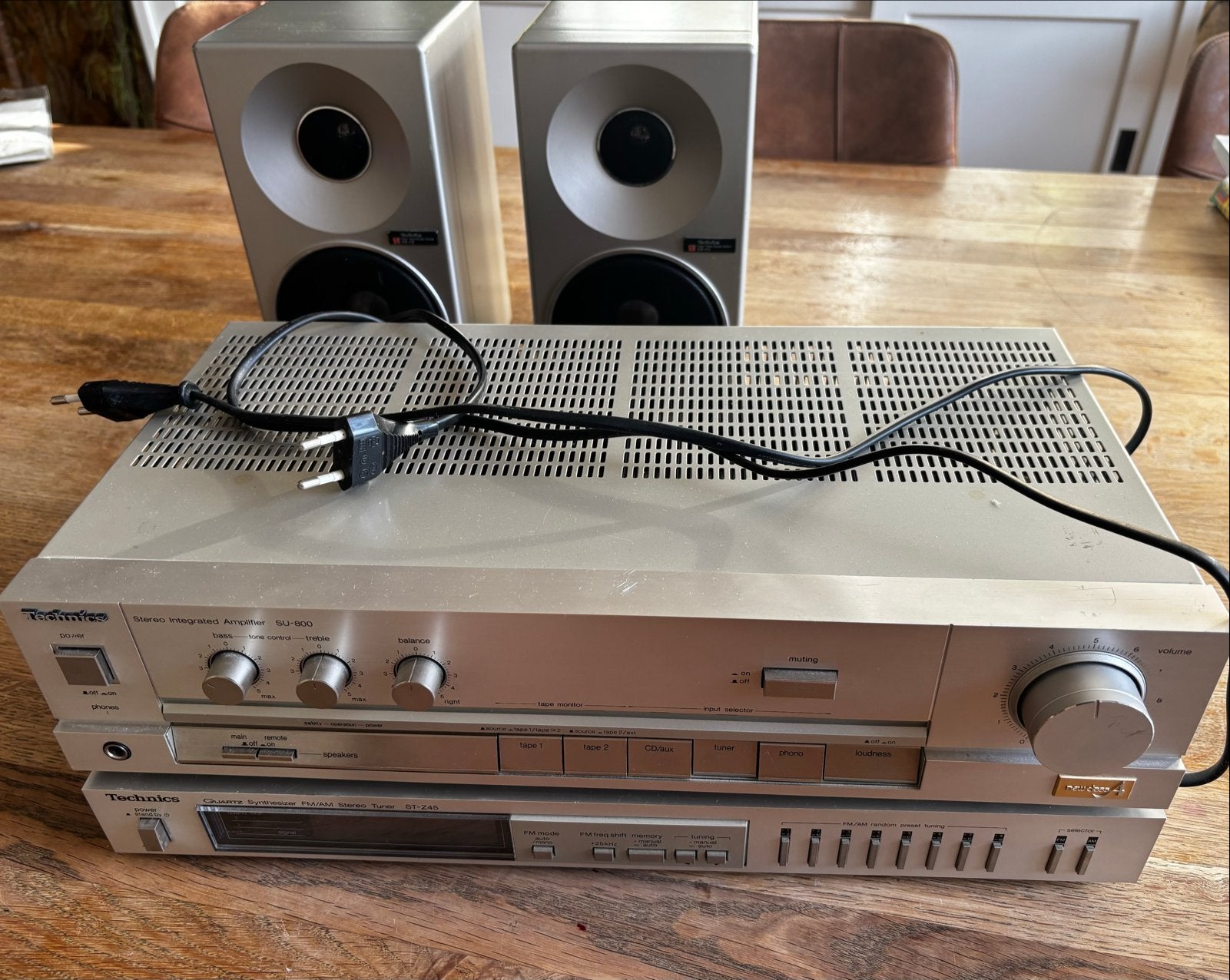 Technics Stereo Set jaren ‘80: Versterker, Tuner en Speakers, Gebruikt, Tuner of Radio, Losse componenten, Ophalen