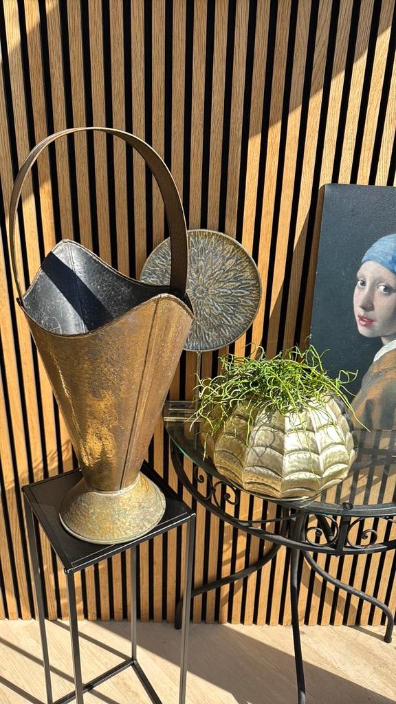vintage messing   paraplubak 🌸🌸🌸, Ophalen of Verzenden, Zo goed als nieuw, Overige materialen
