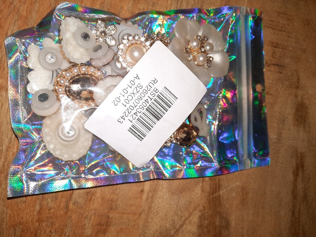 Luxe Parel & Strass Schoenbedels Set (GELLDG), Ophalen of Verzenden, Zo goed als nieuw, Goud, Overige materialen