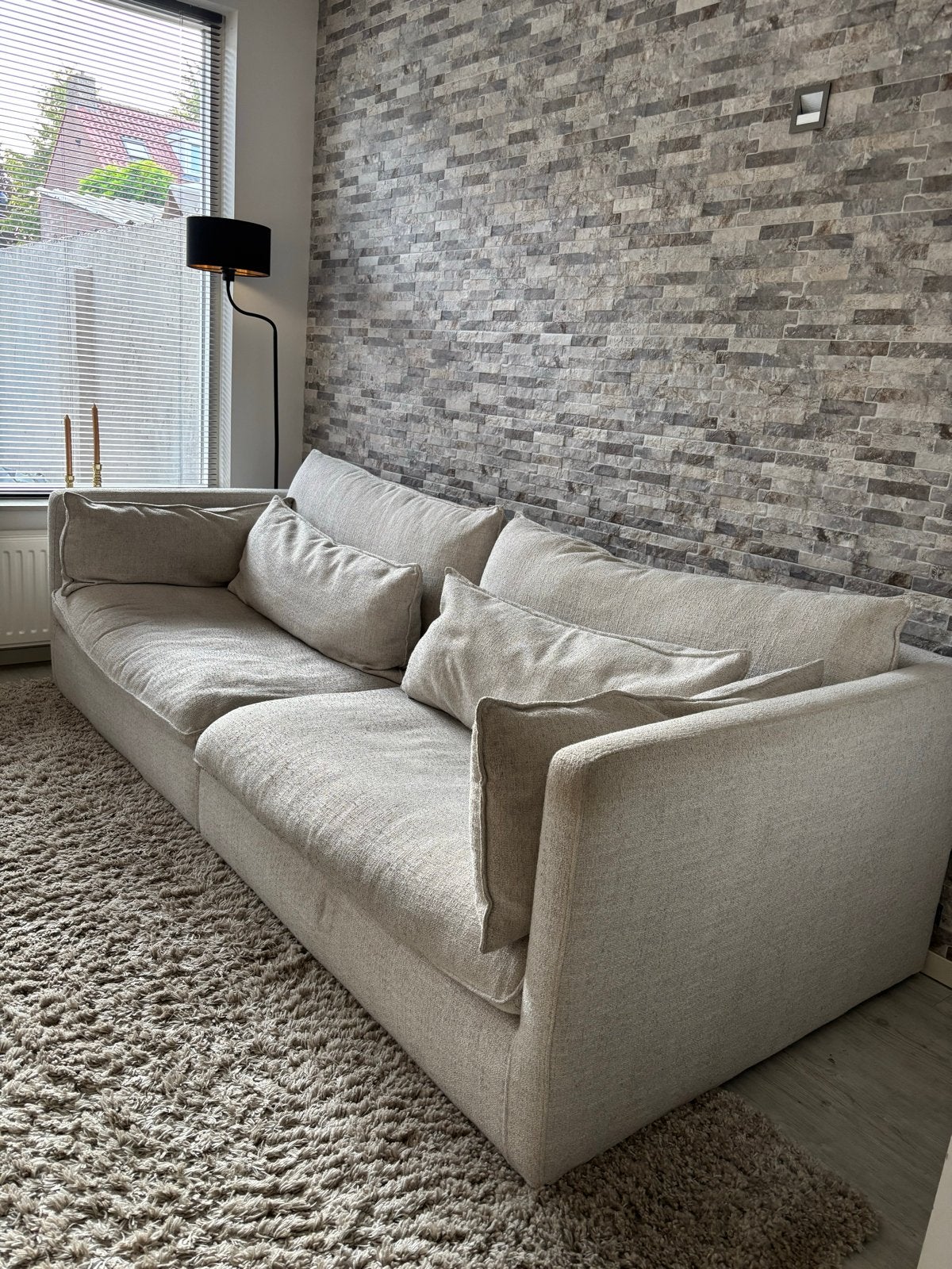 Luxe bank met losse zit- en rugkussens - 260x115 cm, Huis en Inrichting, Ophalen, 250 tot 300 cm, 100 tot 125 cm, Zo goed als nieuw