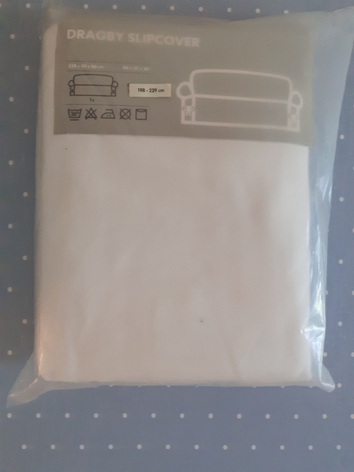 nieuwe BANKOVERTREK, DRAGBY SLIP COVER, 229x89x86 cm, ikea, Huis en Inrichting, Overige maten, Nieuw, 75 tot 100 cm, Ophalen of Verzenden