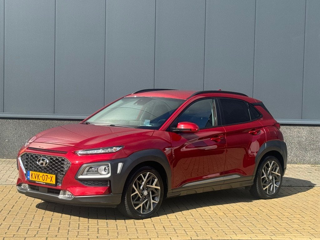 Hyundai KONA 1.6 GDI HEV Premium (bj 2021, automaat), Gebruikt, Leder, Bedrijf, Adaptive Cruise Control
