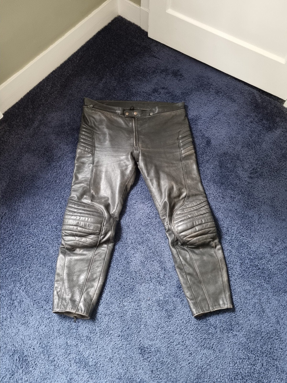 Damen Leren Motorbroek,  maat 56, Zwart, Maat 56/58 (XL), Ophalen of Verzenden, Damen