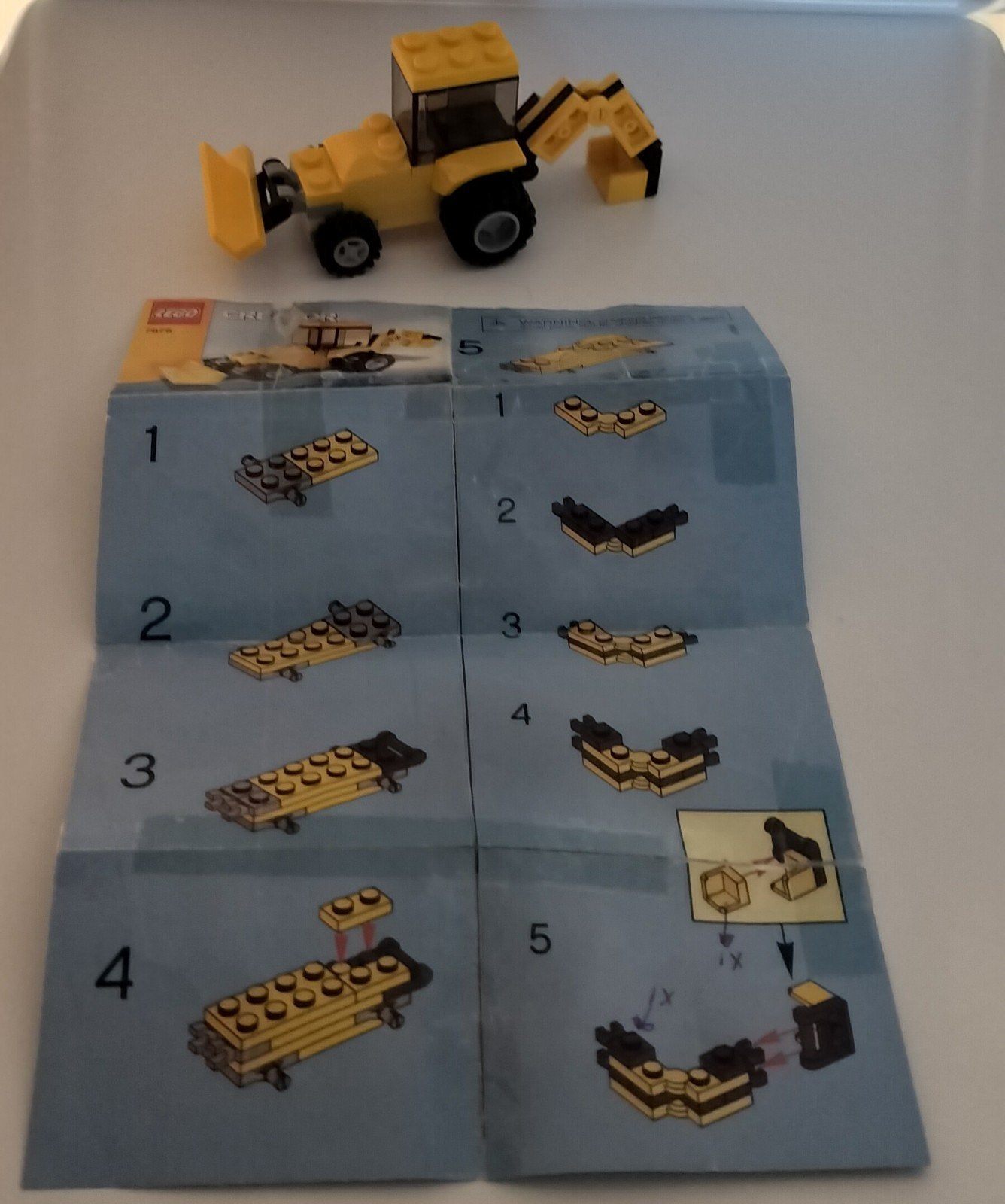 Lego 7875 Backhoe, Gebruikt, Lego, Ophalen of Verzenden, Compleet