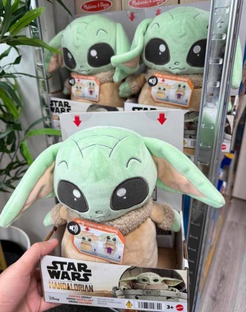 Star Wars The Mandalorian Baby Yoda knuffel Springende Grogu, Nieuw, Ophalen of Verzenden, Actiefiguurtje, H