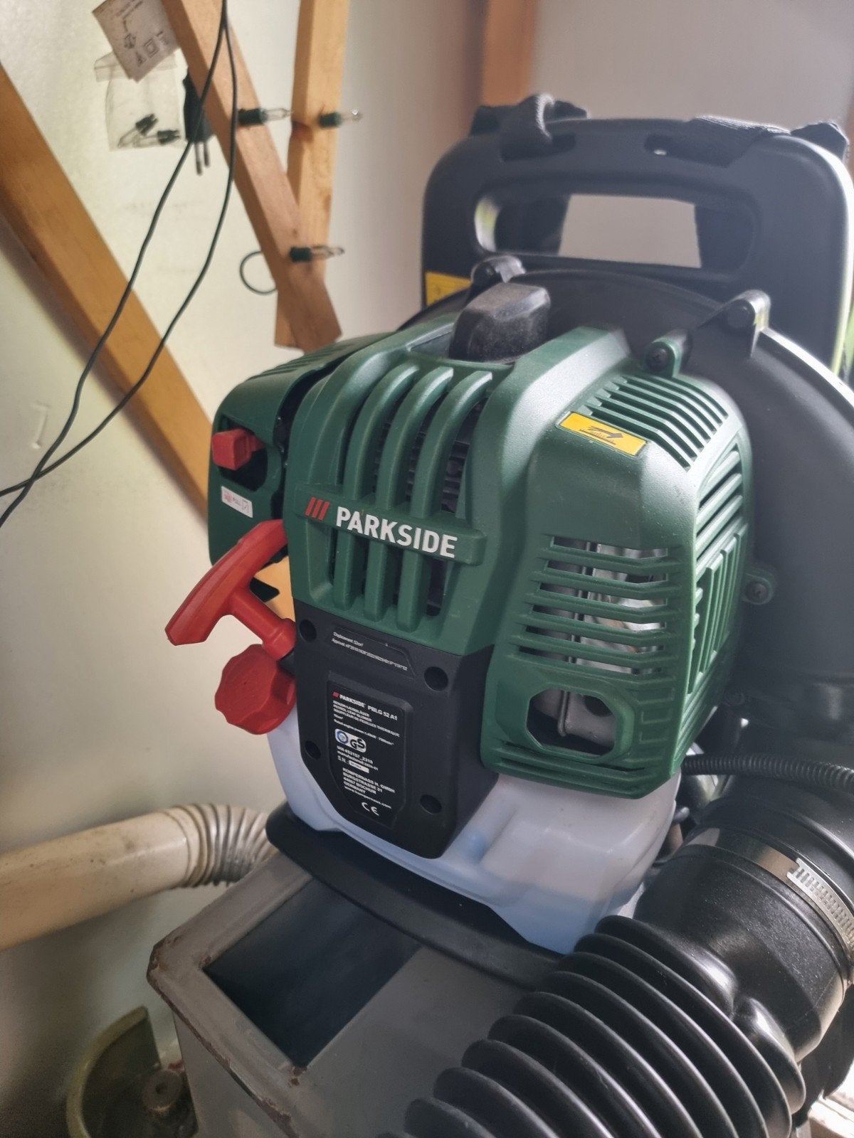 Parkside 2-takt Benzine Rugzak Bladblazer, Ophalen, Benzine, Ruggedragen, Parkside