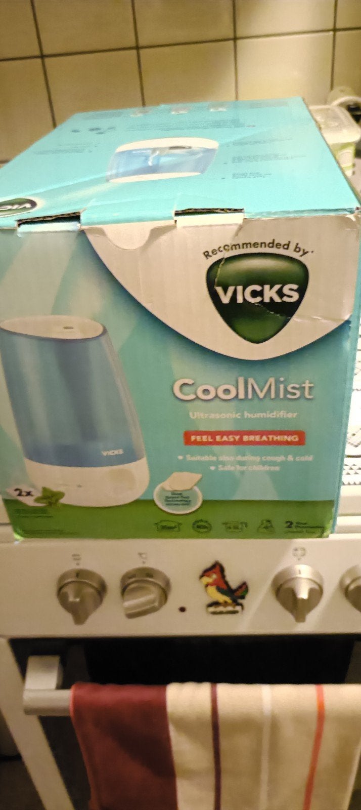 Nieuwe Vicks CoolMist Luchtbevochtiger voor thuis, Ophalen of Verzenden, Nieuw, Luchtbevochtiger