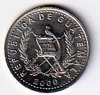 10  cent  2000  Guatemala. km. 277.6, Ophalen of Verzenden, Noord-Amerika, Losse munt