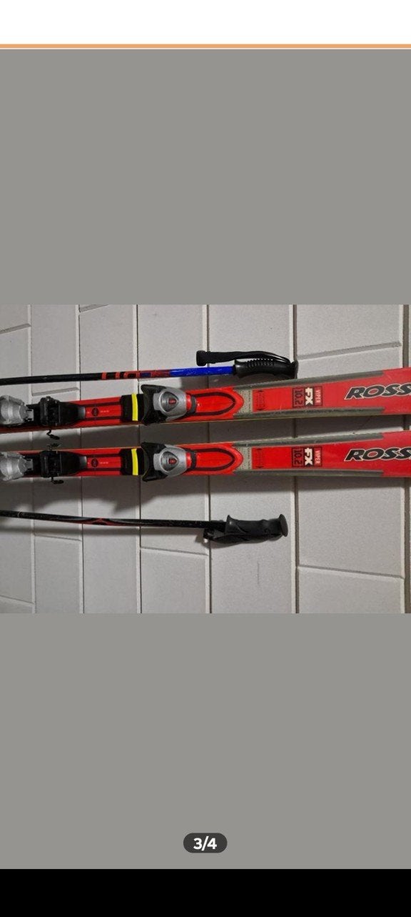 Rossignol ski's 185cm met bindingen en skistokken, Rossignol, Ophalen of Verzenden, Skiën, Ski's