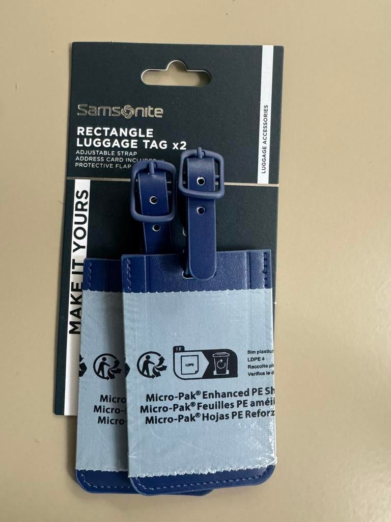 Samsonite luggage tags x2 - new, Audio, Tv en Foto, Accu's en Batterijen, Nieuw, Verzenden