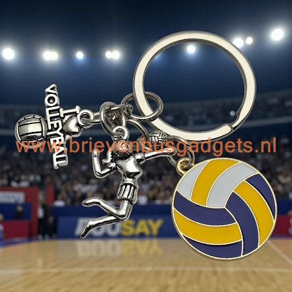 Sleutelhanger Volleybal, Overige typen, Nieuw, Www.brievenbusgadgets.nl, Www.brievenbusgadgets.nl