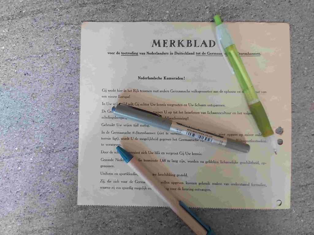 Nederland Collaboratie NSB Document Mussert 1940 1945, Verzamelen, Verzenden, Nederland, Boek of Tijdschrift
