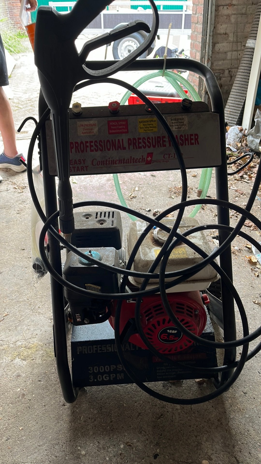 Hogedrukreiniger op benzine, Ophalen, Zo goed als nieuw, Benzine