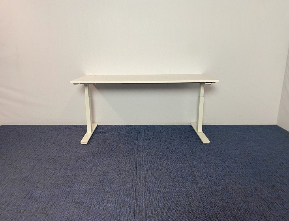 10 x Bureau Voortman (slinger), wit blad, 160 x 70 cm., Ophalen, 160 cm, Gebruikt, Voortman