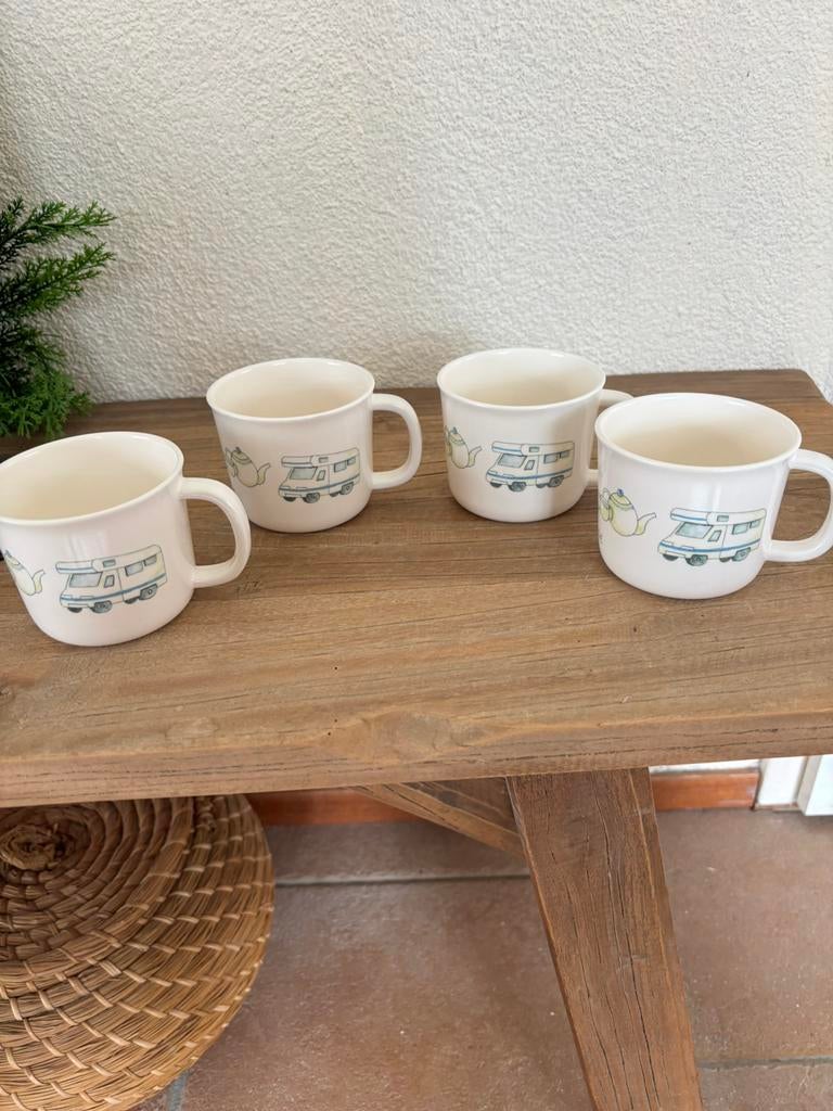 4 melamine mokken van Douwe Egberts, Ophalen of Verzenden