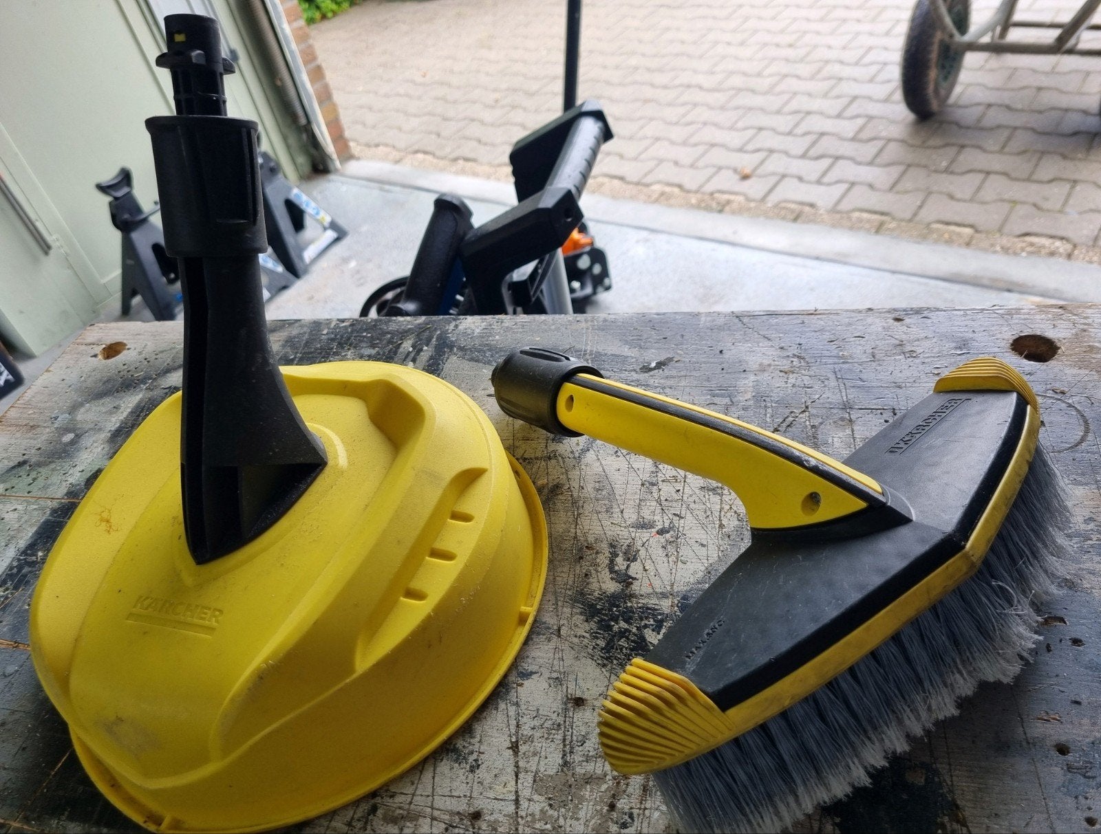 Karcher T-Racer T350 terrasreiniger en wasborstel, Tuin en Terras, Hogedrukreinigers, Ophalen, Gebruikt, Karcher