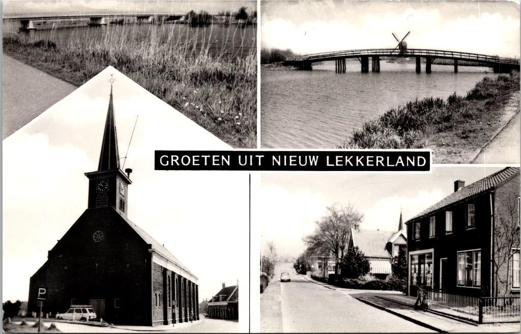 Groeten uit Nieuw Lekkerland - 2 ansichtkaarten, Verzenden, 1960 tot 1980, Ongelopen, Zuid-Holland