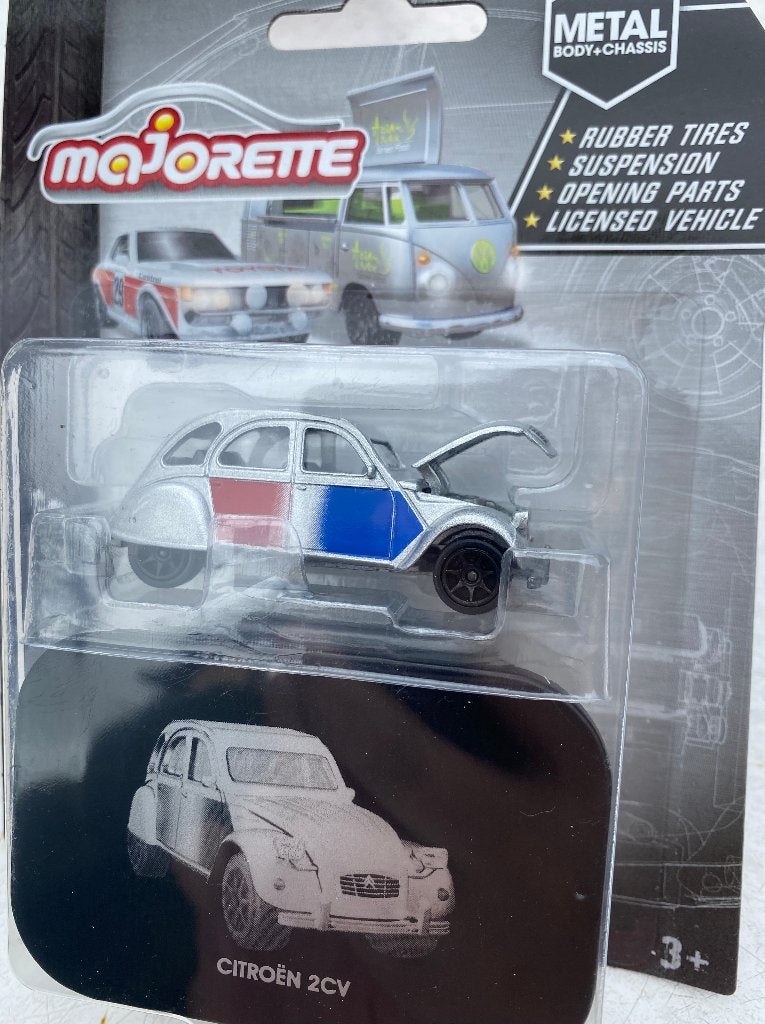 Majorette Citroen 2CV met blikje, Hobby en Vrije tijd, Ophalen of Verzenden, Nieuw, Auto