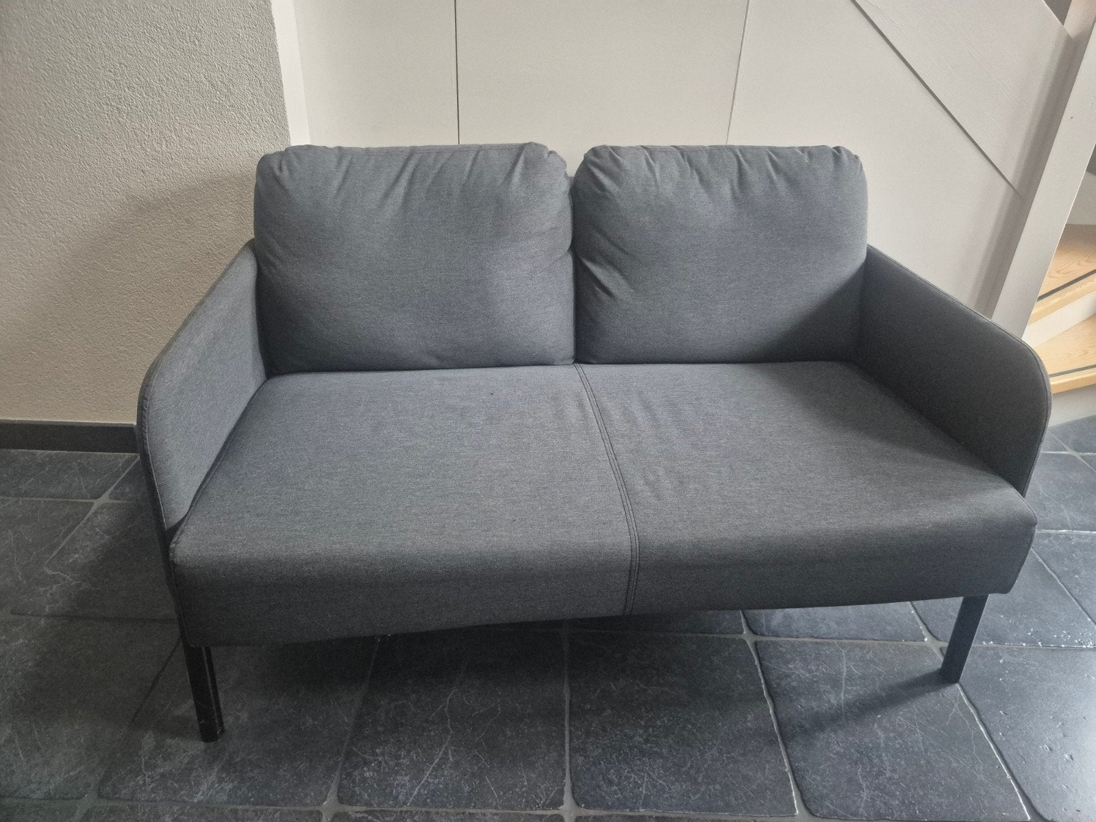 leuke nette ikea bankje grijs 120 breed 70 diep, Ophalen, Tweepersoons, 190 cm of minder, Zo goed als nieuw