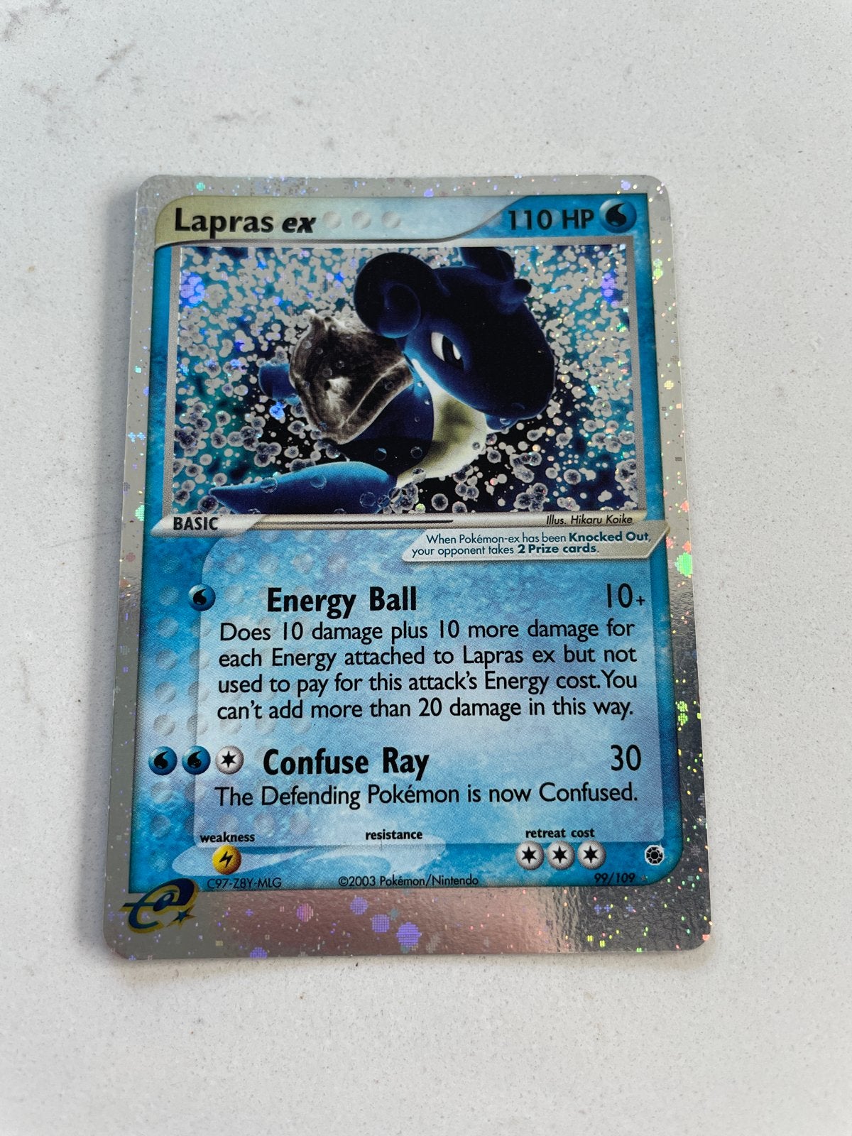 Lapras ex Pokémon kaart (Foil) - EX Team Magma vs Team Aqua, Ophalen, Gebruikt, Losse kaart, Foil