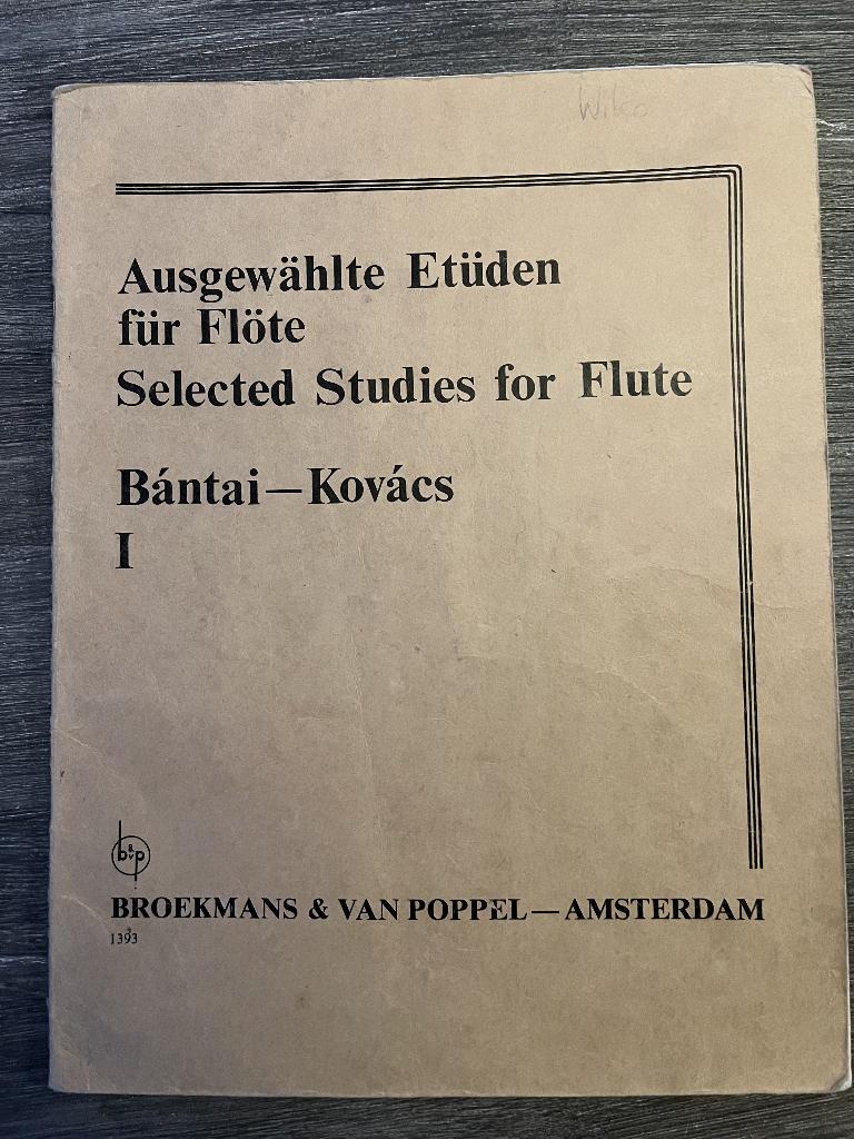 Etudes voor fluit - Bantai - Kovacs 1, Gebruikt, Klassiek, Les of Cursus, Dwarsfluit of Piccolo