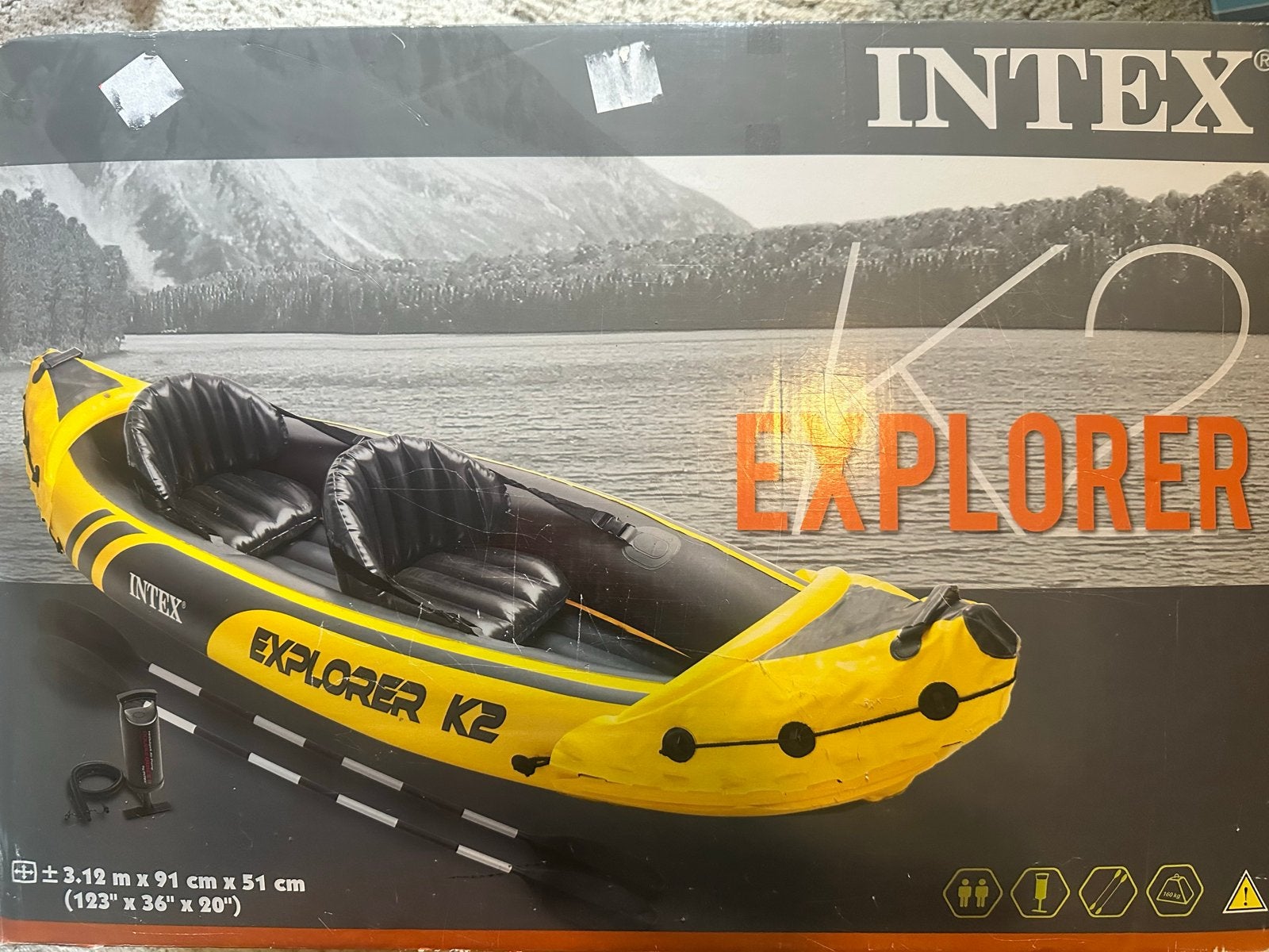 *NIEUW* Intex Explorer K2 Opblaasbare Kajak - 2-persoons, Ophalen, Opblaasbaar, Nieuw, 2-persoons