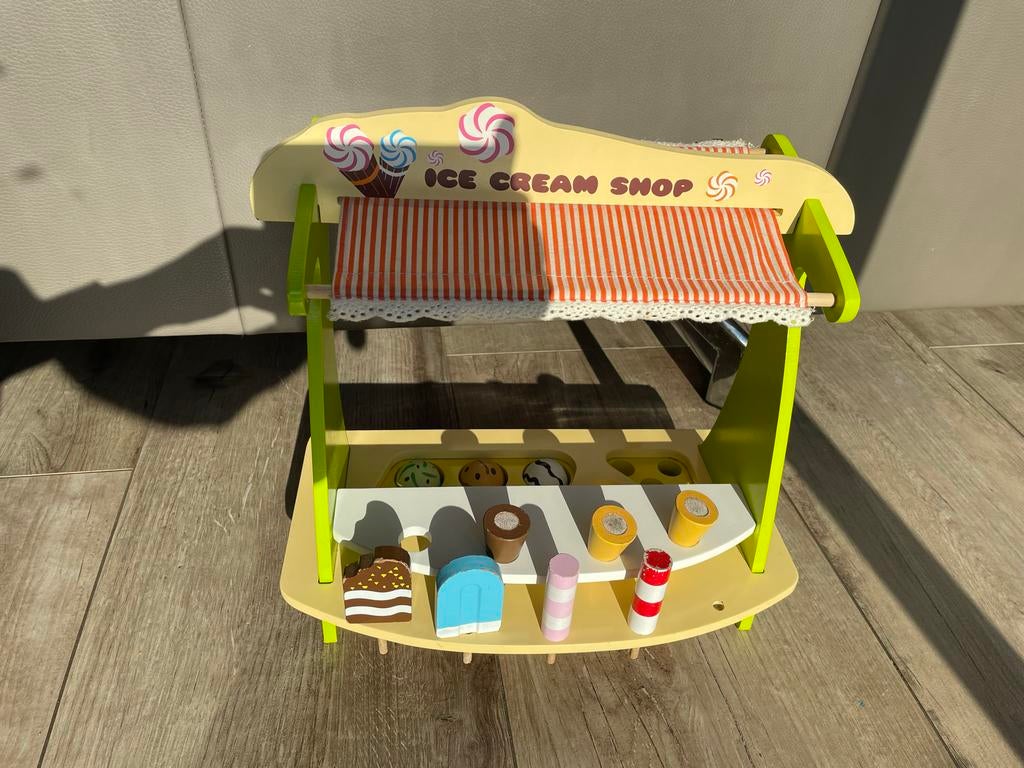 Houten Speelgoed IJskraam, Kinderen en Baby's, Speelgoed | Houten speelgoed, Ophalen, Gebruikt, Meubelstuk of Keukentje
