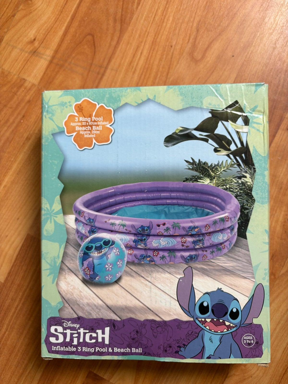 Disney Stitch Opblaasbaar 3-Ringen Zwembad & Strandbal, Kinderen en Baby's, Ophalen of Verzenden, Nieuw