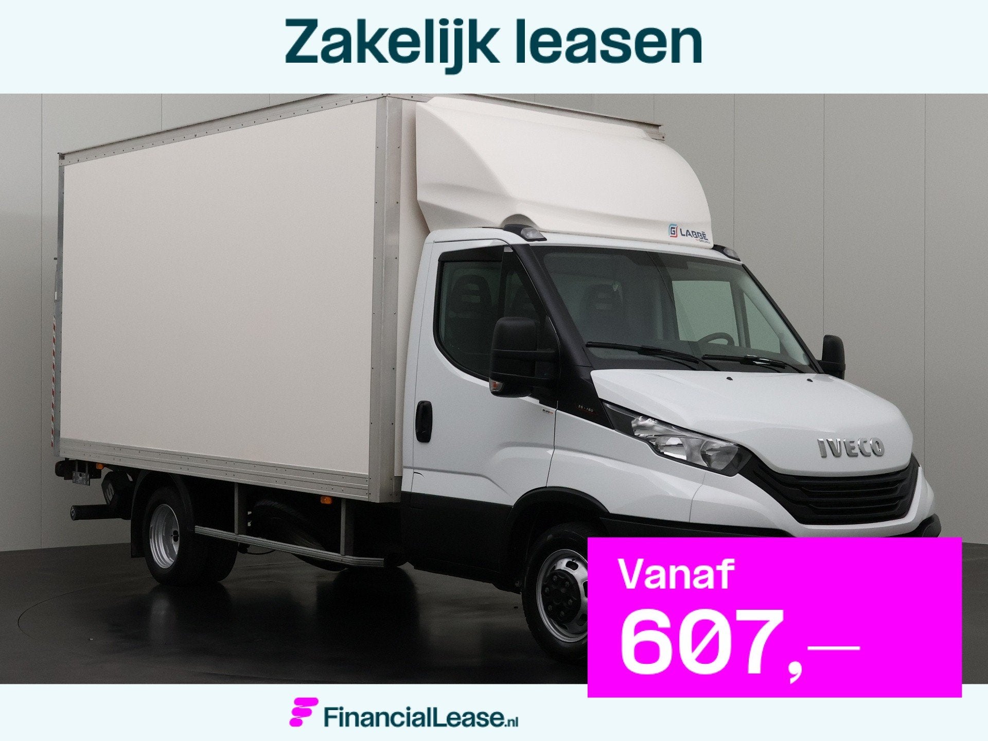 Iveco Daily 35C16 3.0L Bakwagen+Laadklep | Dakspoiler | Airc, Stof, Gebruikt, Iveco, Wit