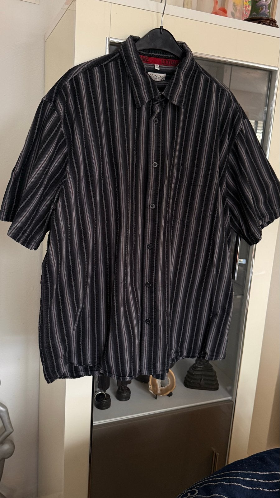 C&A Heren Overhemd - Zwart Gestreept - Maat 3XL, Kleding | Heren, Ophalen of Verzenden, Zo goed als nieuw, Overhemd